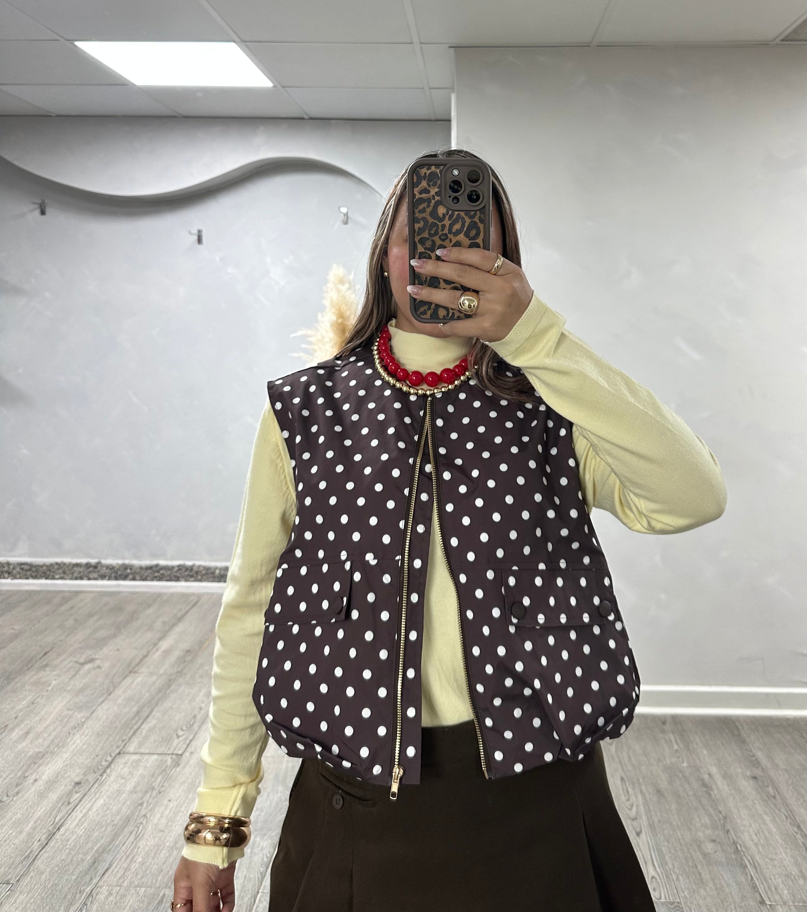 Chaqueta Polka Dots Sin Mangas